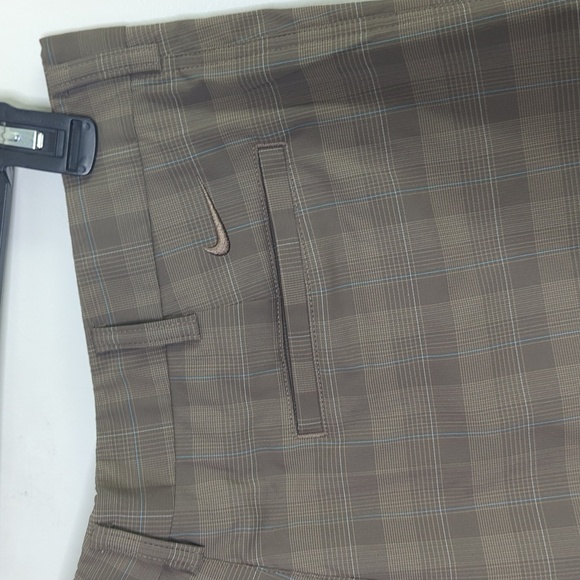 Nike Golf Fit Dry Plaid Shorts Men’s 36 Brown Performance Stretch Activewear - Picture 7 of 12
